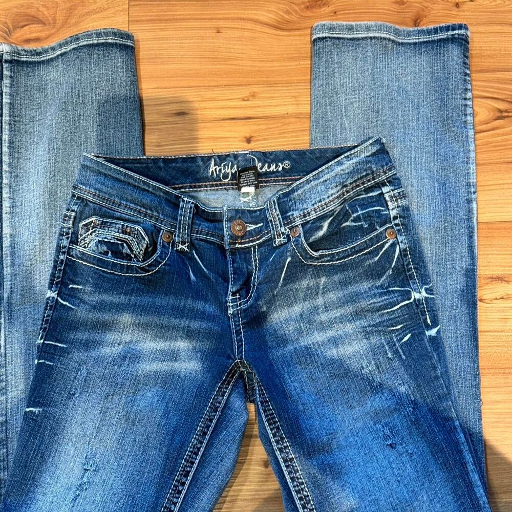 ARIYA JEANS  Women's Blue and Navy Jeans - Picture 3 of 4
